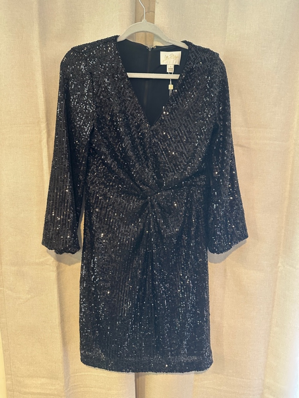 Lilly Pulitzer Black Sequin Twist-Waist Dress